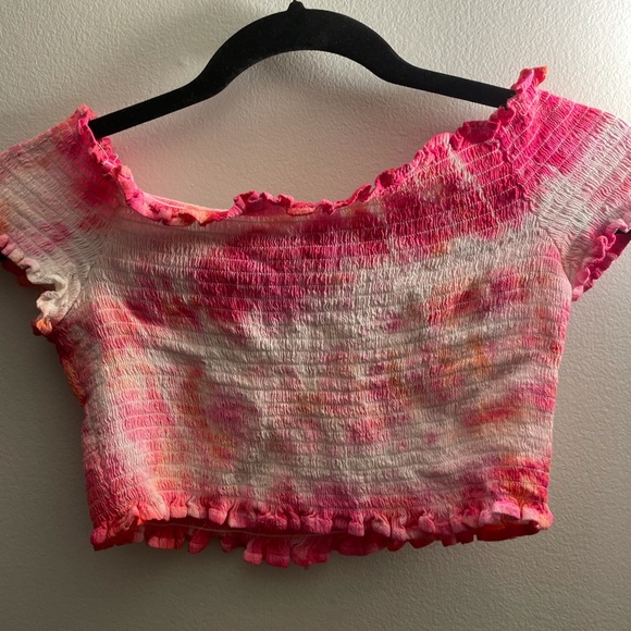 Tie Dye Ribbed Crop Top - Picture 2 of 9